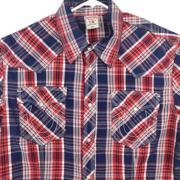 True Religion Other - TRUE RELIGION Mens Western Pearl Snap Long Sleeve